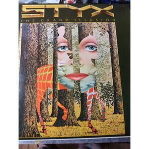 Styx The Grand Illusion   Vinyl LP Vintage  VG Condition with Sleeve/Poster